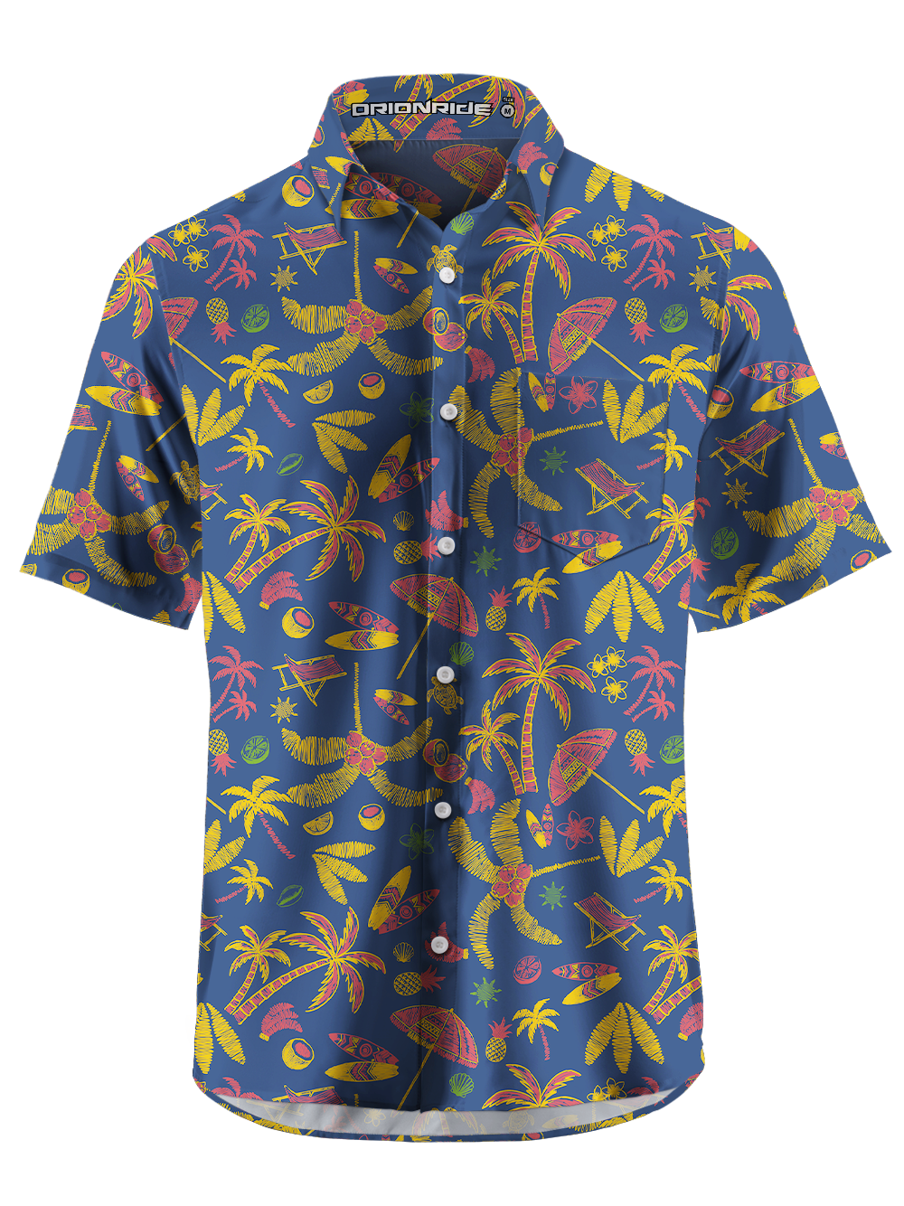 Orionride Summer Surfing Zipper Pockets Ultra Lightweight Short Sleeves Gravel Shirt