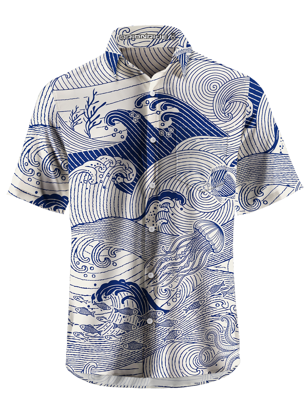 Orionride Wave Code Zipper Pockets Ultra Lightweight Short Sleeves Gravel Shirt