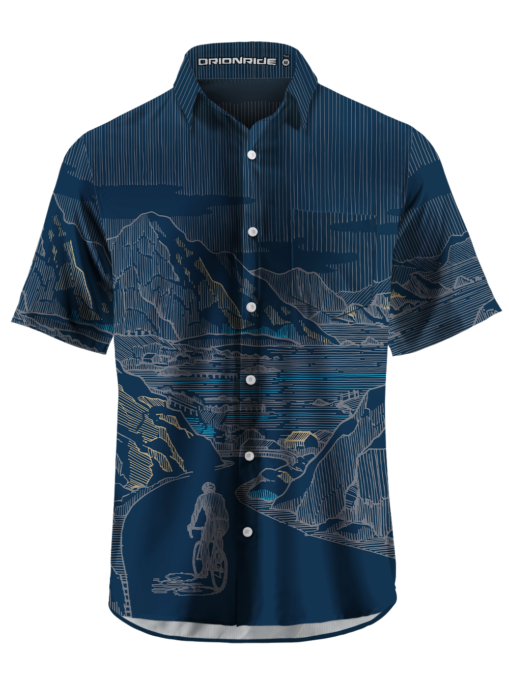 Orionride The Journey Begins Zipper Pockets Ultra Lightweight Short Sleeves Gravel Shirt
