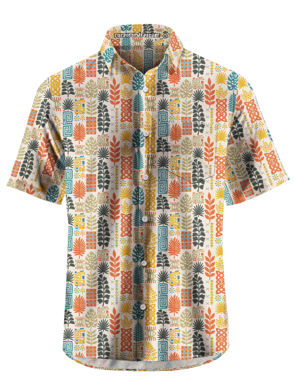 Orionride Totem Symbols Zipper Pockets Ultra Lightweight Short Sleeves Gravel Shirt