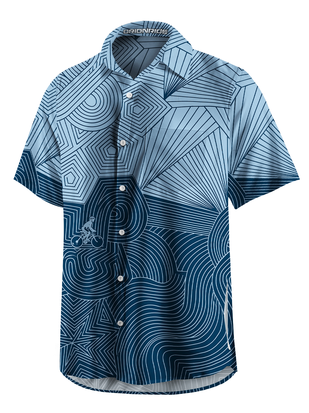 Orionride Velocity Line Zipper Pockets Ultra Lightweight Short Sleeves Gravel Shirt