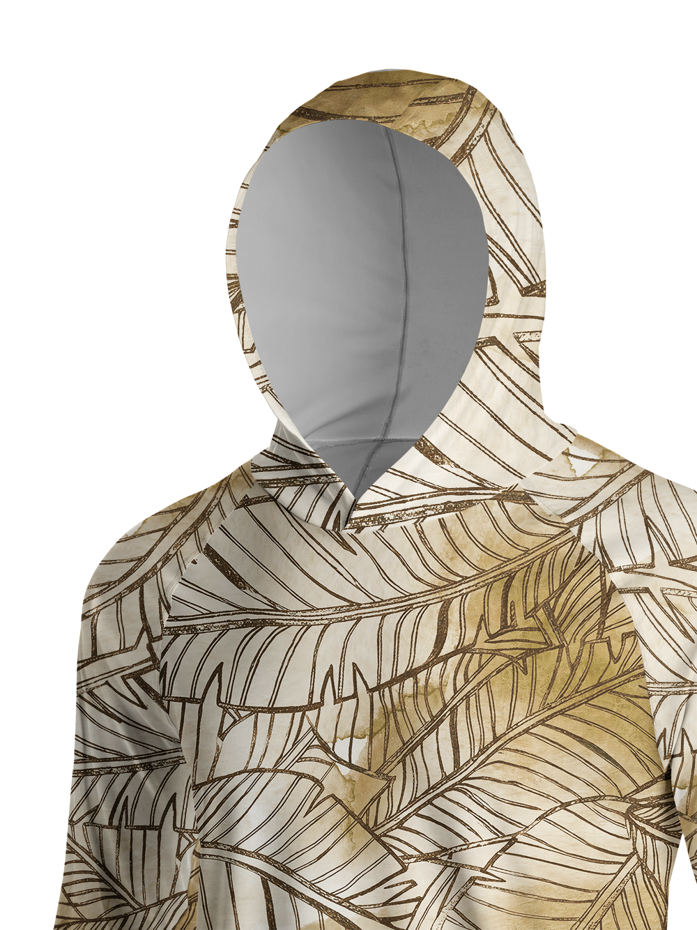 Orionride Golden Leaves Long Sleeve Cycling Hoodie Shirt