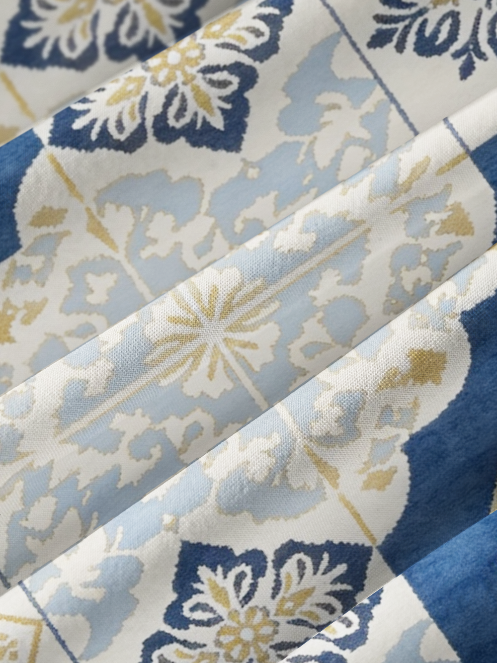 Orionride Bohemian Tile Patchwork Zipper Pockets Ultra Lightweight Short Sleeves Women's Gravel Shirt