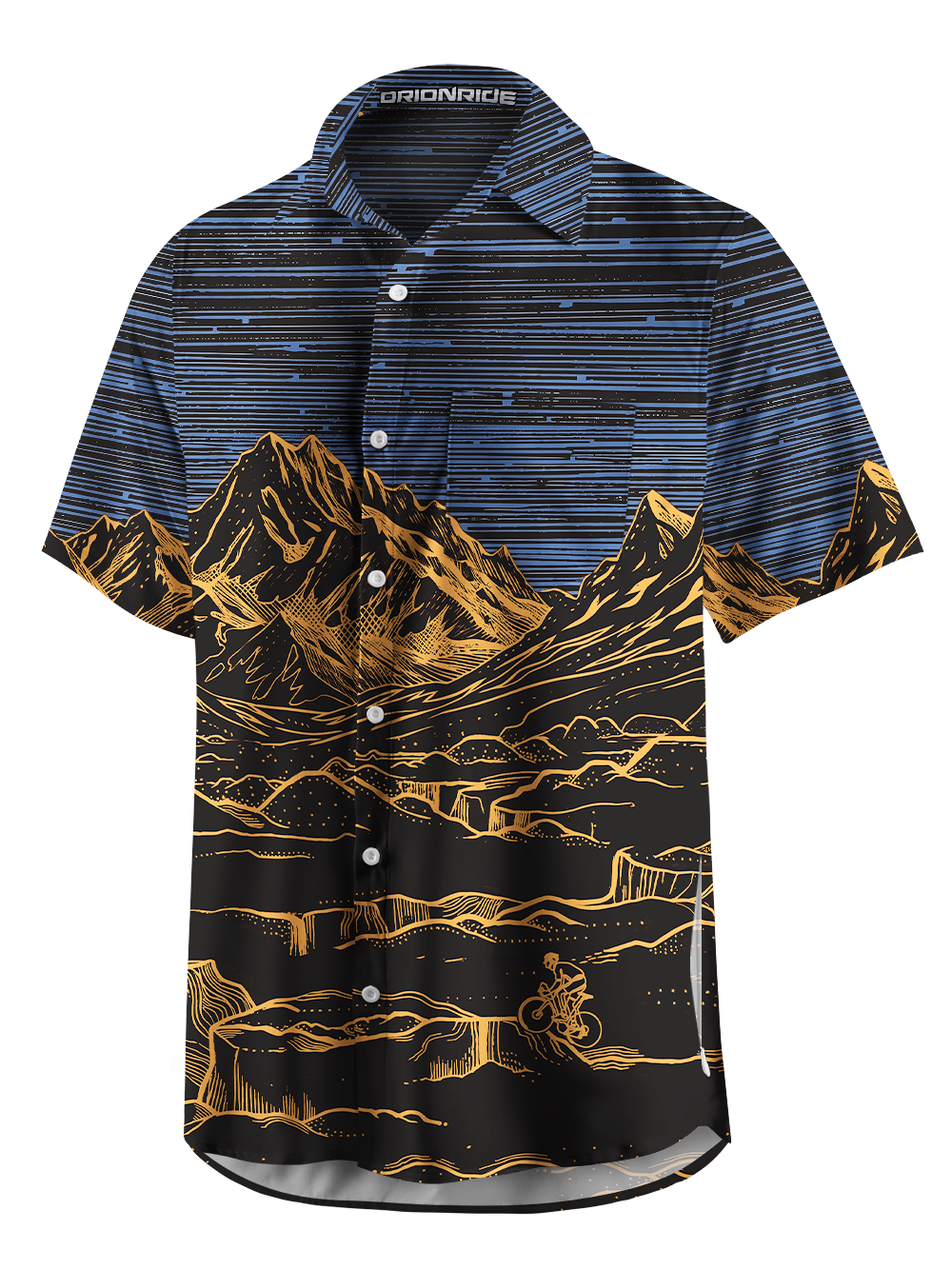 Orionride Light And Shadow Zipper Pockets Ultra Lightweight Short Sleeves Gravel Shirt