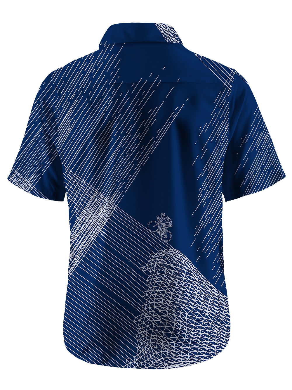Orionride Topographical Sketch Zipper Pockets Ultra Lightweight Short Sleeves Gravel Shirt