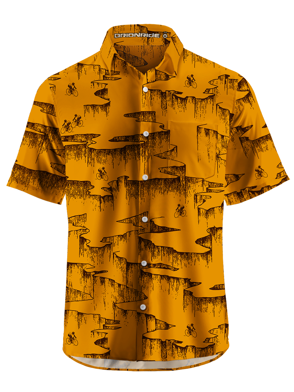 Orionride Rock Strata Structure Zipper Pockets Ultra Lightweight Short Sleeves Gravel Shirt