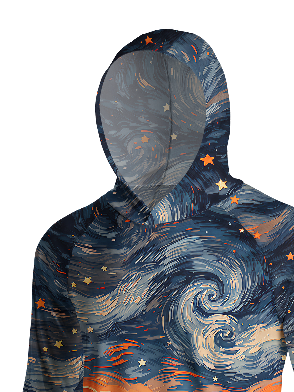 Orionride Starry Bike Night Long Sleeve Cycling Hoodie Shirt