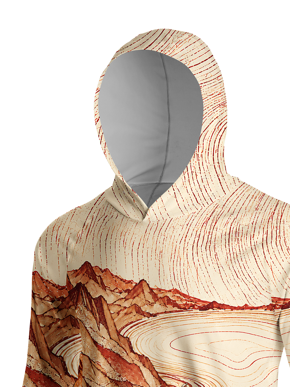 Orionride Topographic Flow Long Sleeve Cycling Hoodie Shirt