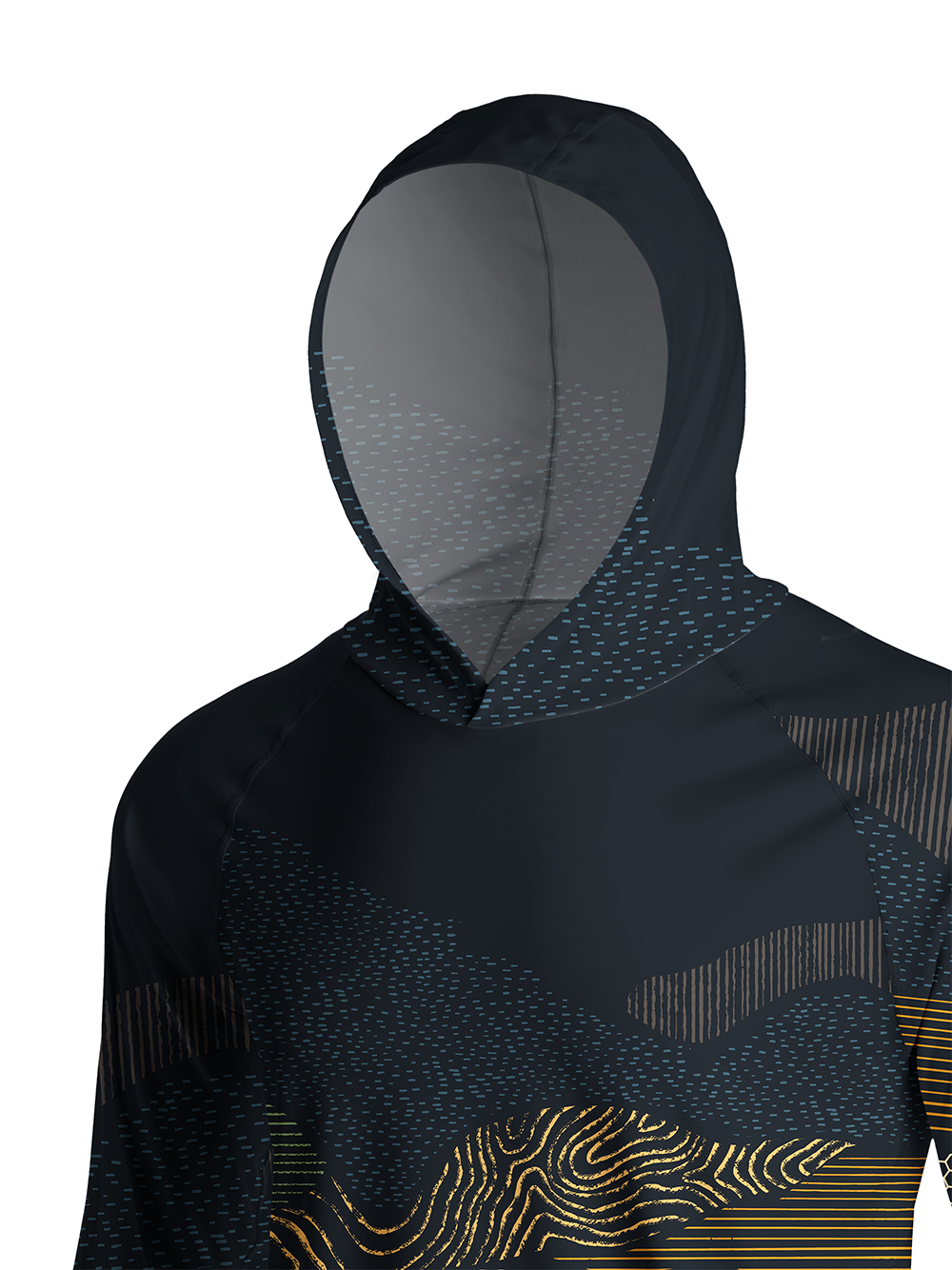 Orionride Geological Texture Long Sleeve Cycling Hoodie Shirt