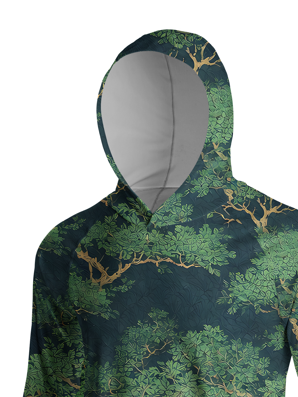 Orionride Lush And Leafy Long Sleeve Cycling Hoodie Shirt