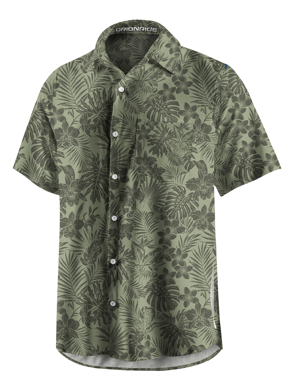 Orionride Frangipani Bushes Zipper Pockets Ultra Lightweight Short Sleeves Gravel Shirt