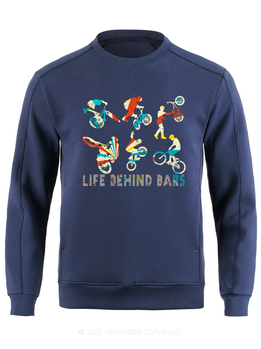 Orionride Color Silhouette Long Sleeve Bike Sweatshirt