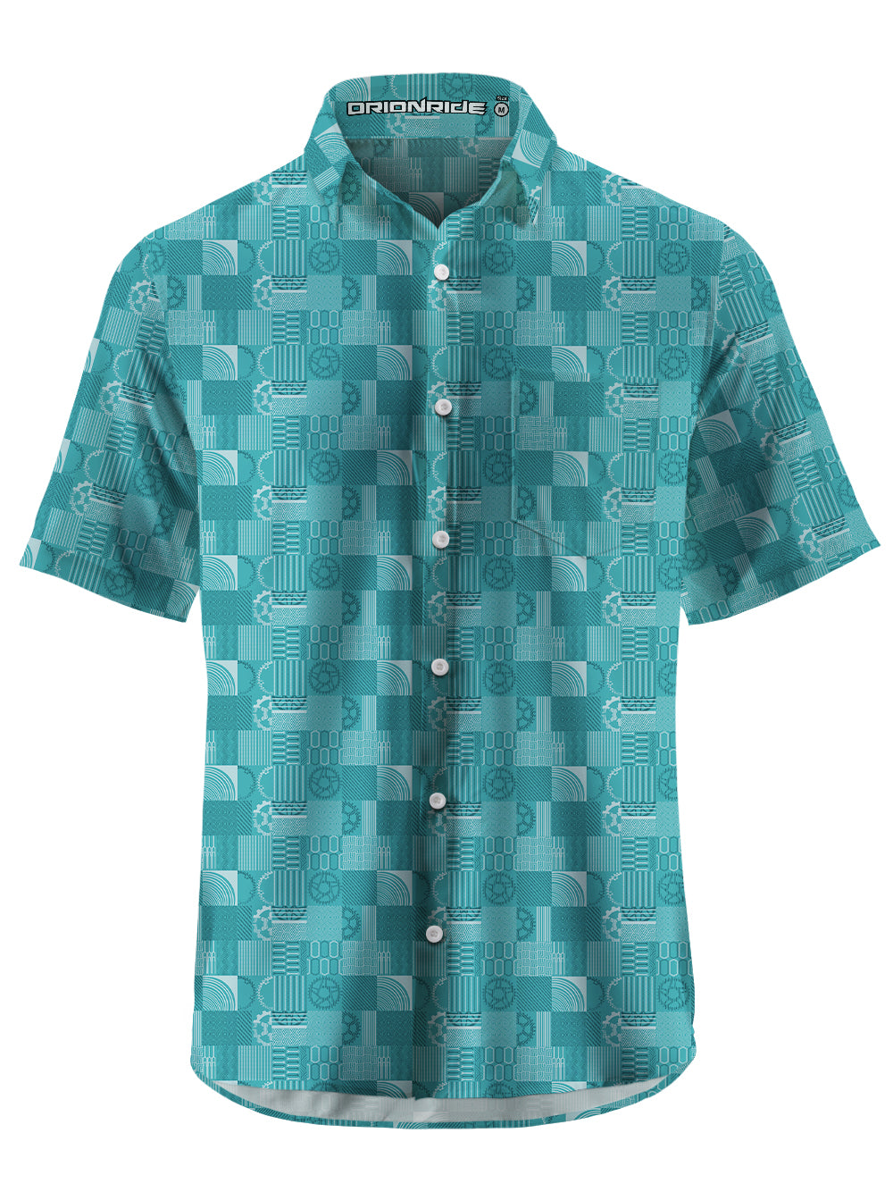 Orionride Graphic World Zipper Pockets Ultra Lightweight Short Sleeves Gravel Shirt