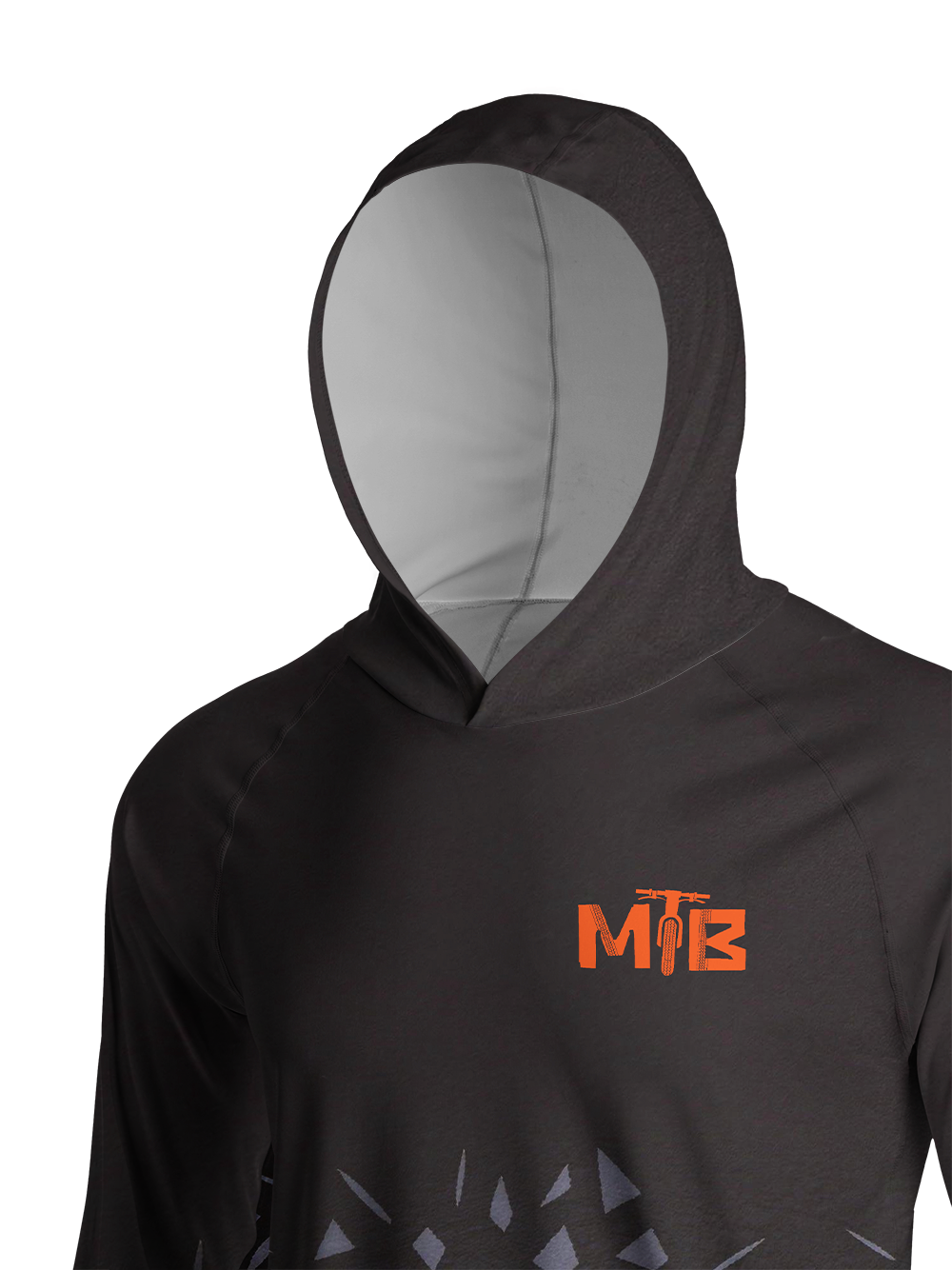 Orionride Obsidian Lines Long Sleeve Cycling Hoodie Shirt