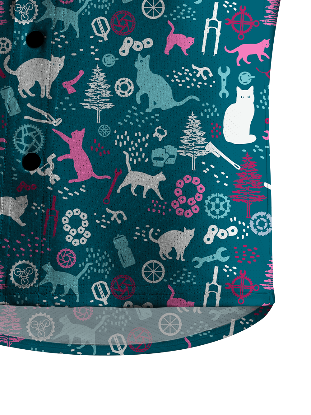 Orionride Funny Cat Men's Stretchy Breathable Long Sleeve Gravel Shirt