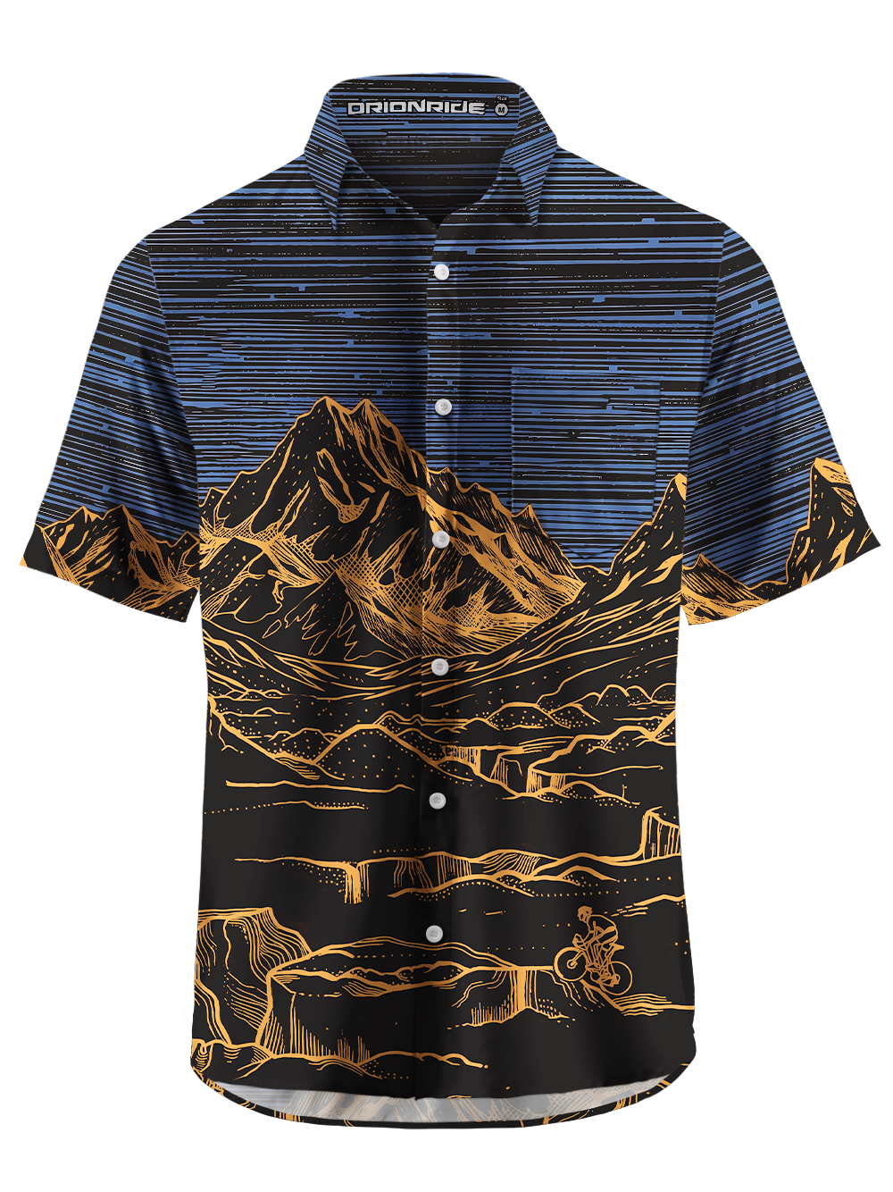 Orionride Light And Shadow Zipper Pockets Ultra Lightweight Short Sleeves Gravel Shirt