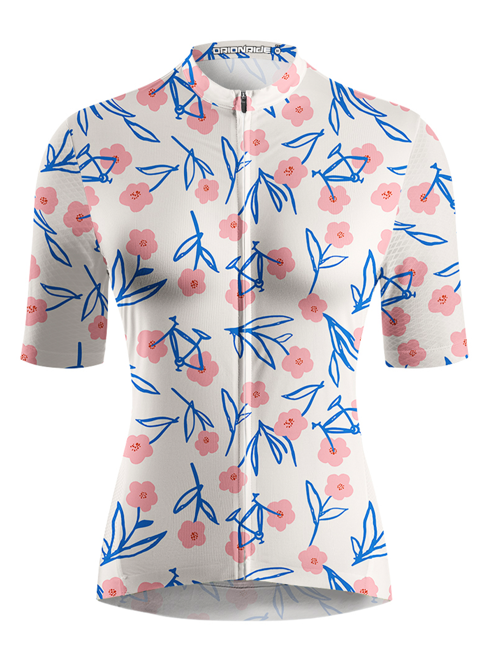 Orionride Pink Flower Bicycle Short Sleeves Women's Jersey