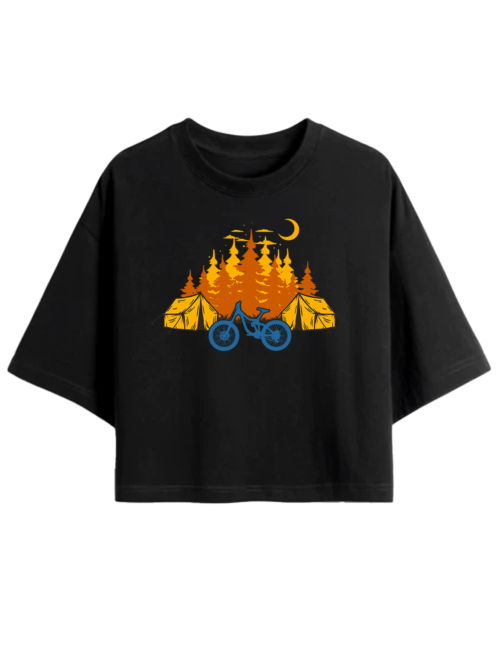 Orionride Camping Women's Oversize Cycling Crop Tops
