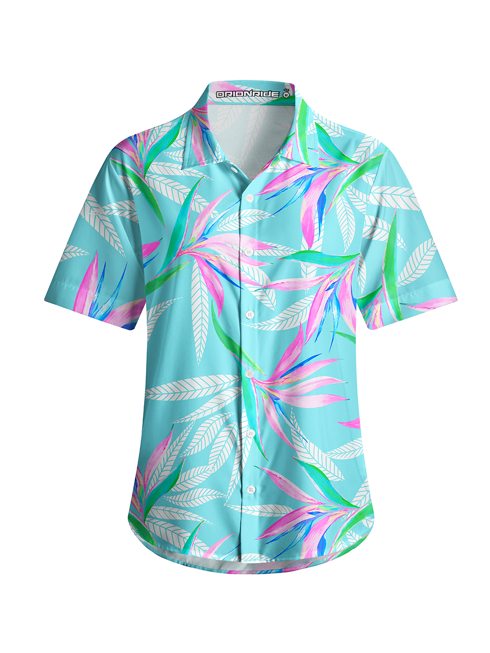 Orionride The Beauty Of Leaves Zipper Pockets Ultra Lightweight Short Sleeves Women's Gravel Shirt