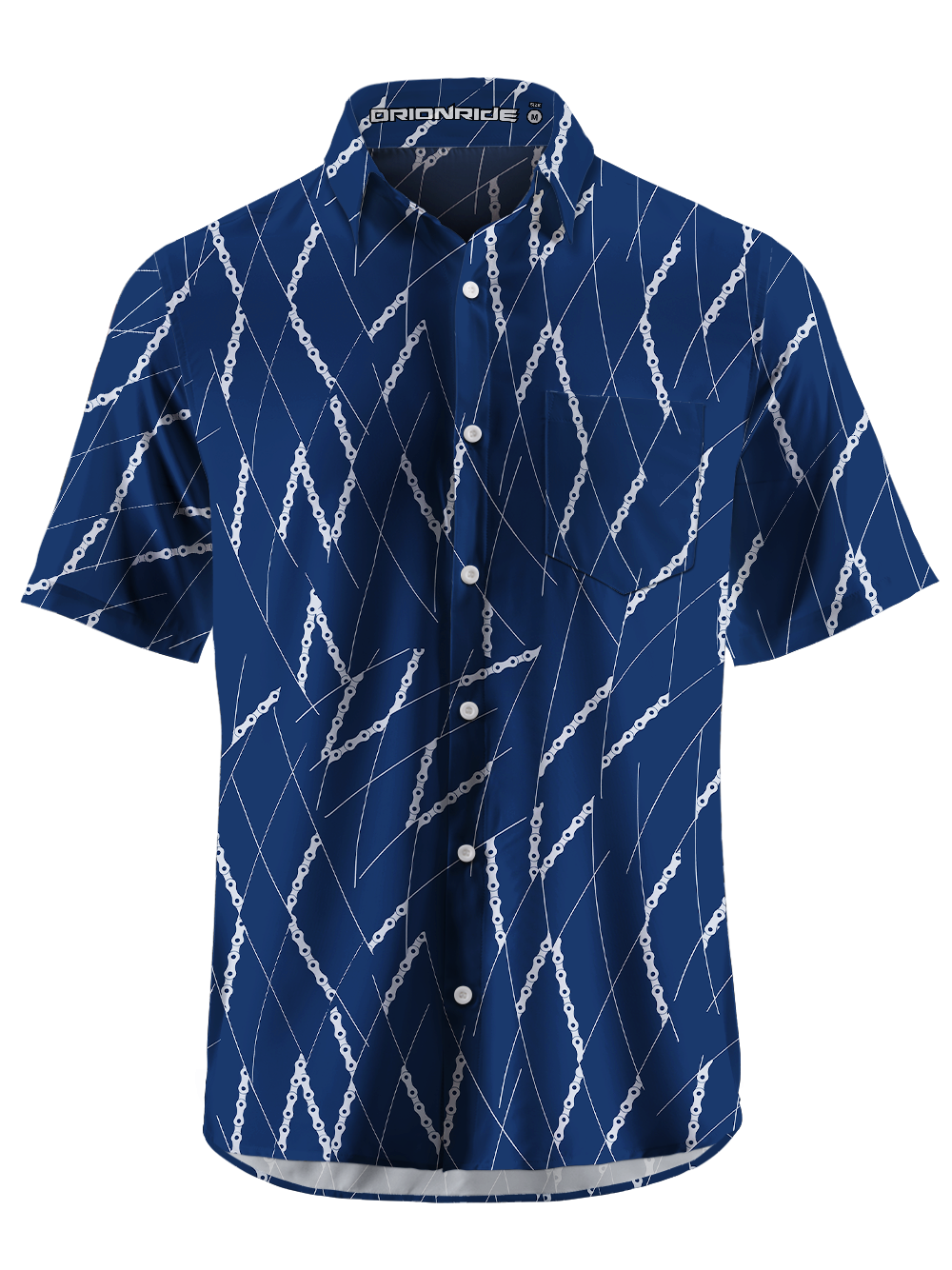 Orionride Linear Chain Zipper Pockets Ultra Lightweight Short Sleeves Gravel Shirt