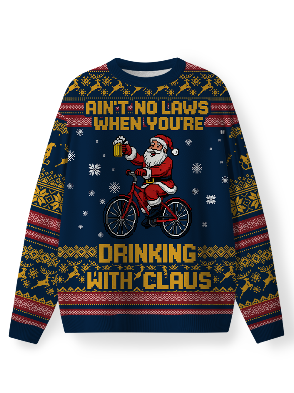 Orionride Drinking With Claus Men's Sweaters
