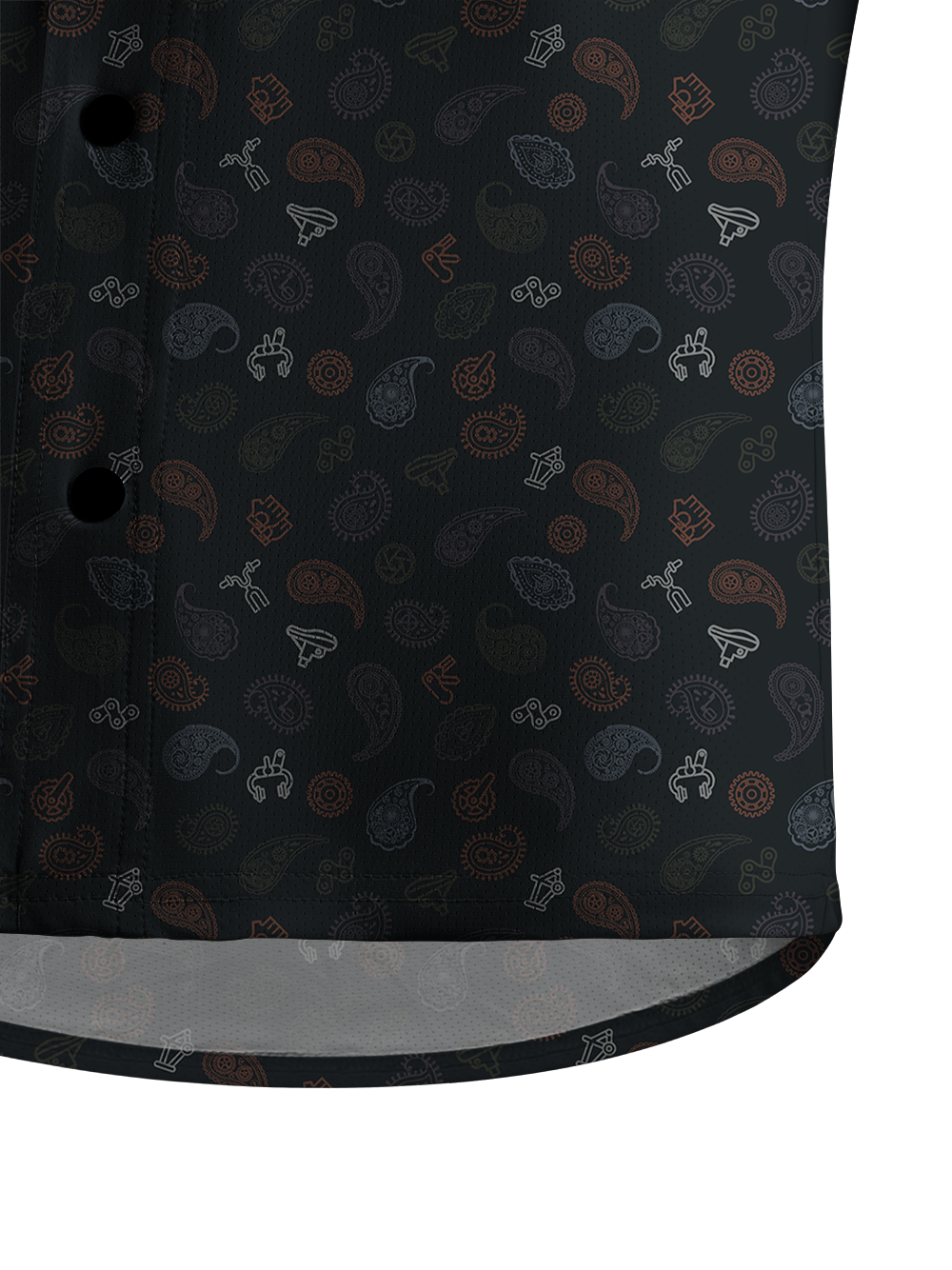 Orionride Strange Cashew Flower Men's Stretchy Breathable Long Sleeve Gravel Shirt