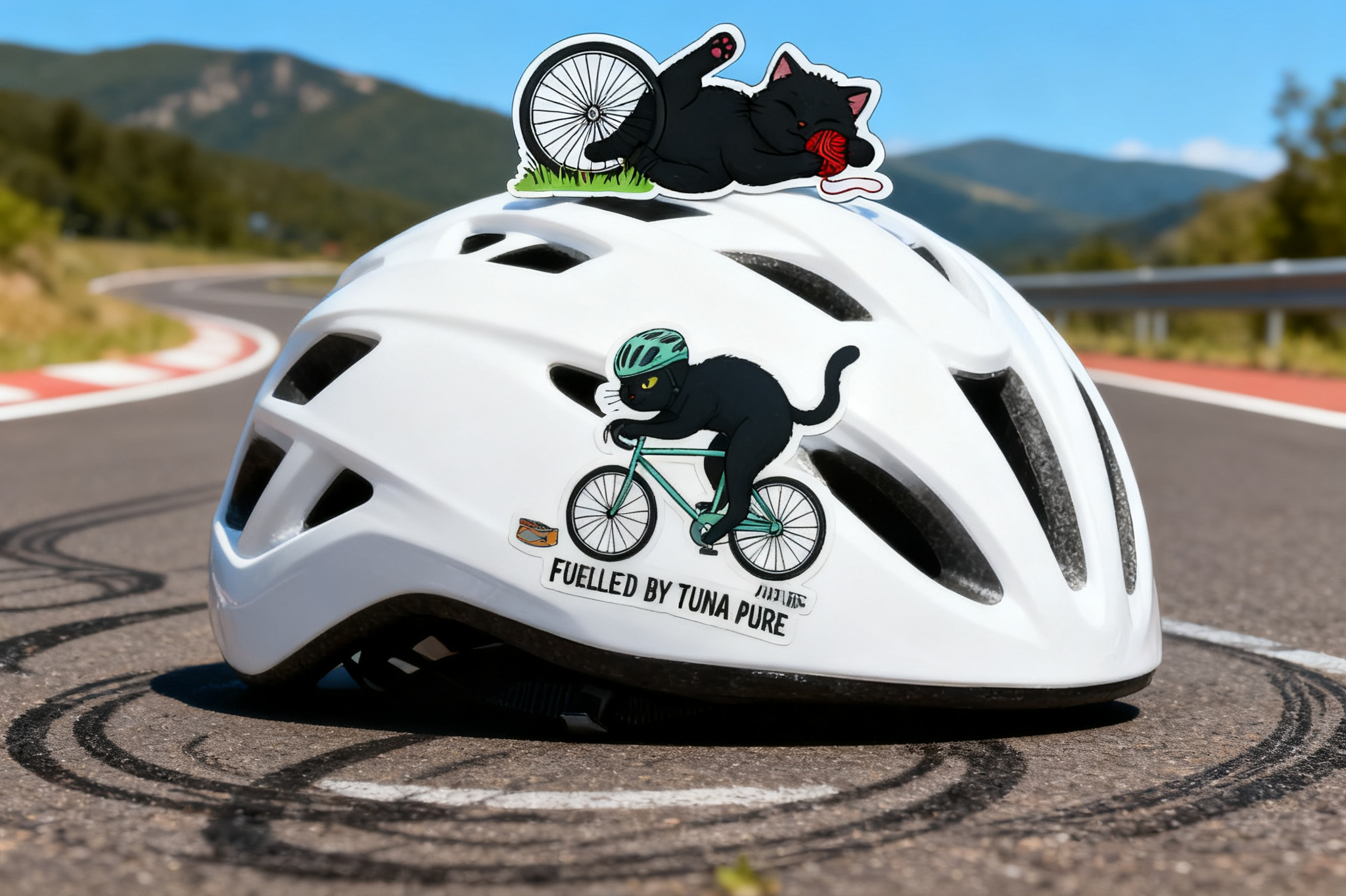 Orionride Cats And Bicycles Cycling Sticker