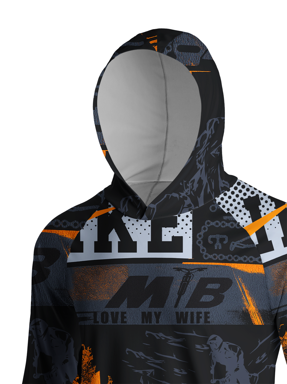 Orionride Determination To Ride Long Sleeve Cycling Hoodie Shirt