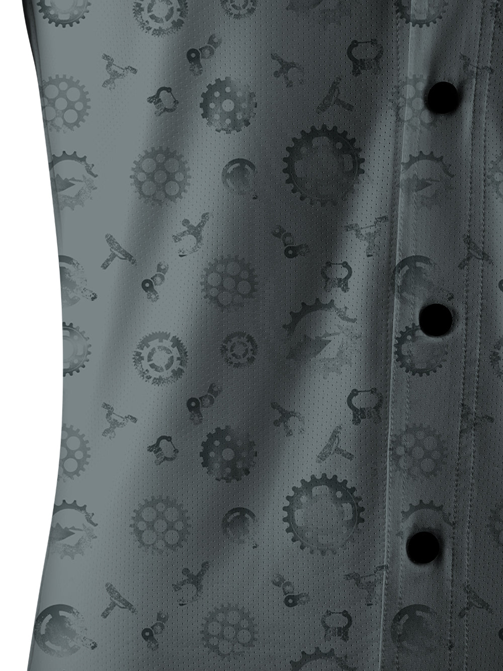 Orionride Ink Painting Parts Men's Stretchy Breathable Long Sleeve Gravel Shirt