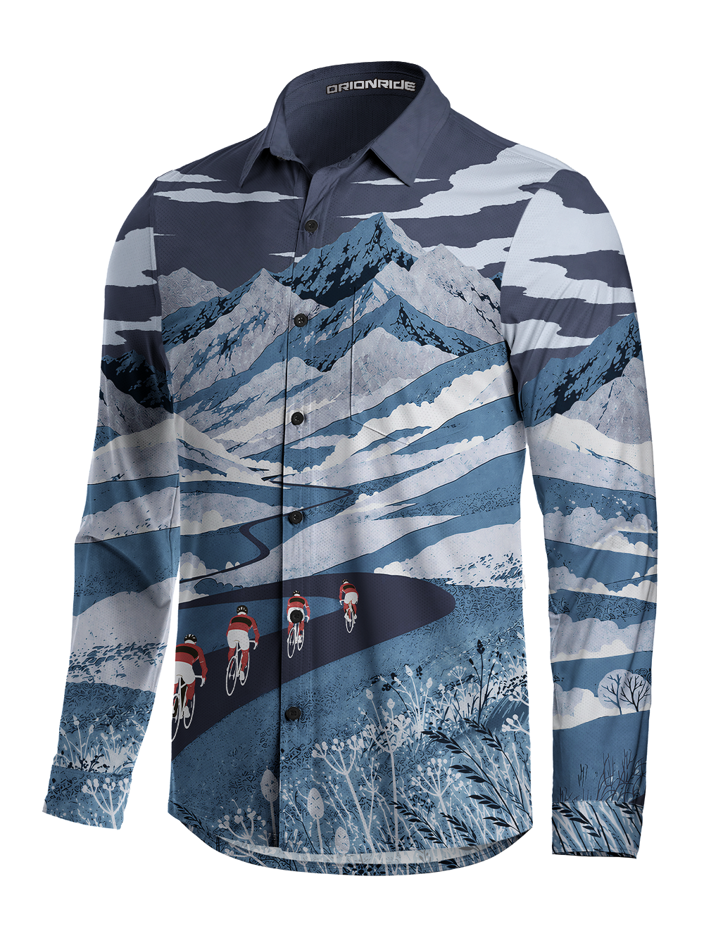 Orionride Mountain Passage Men's Stretchy Breathable Long Sleeve Gravel Shirt