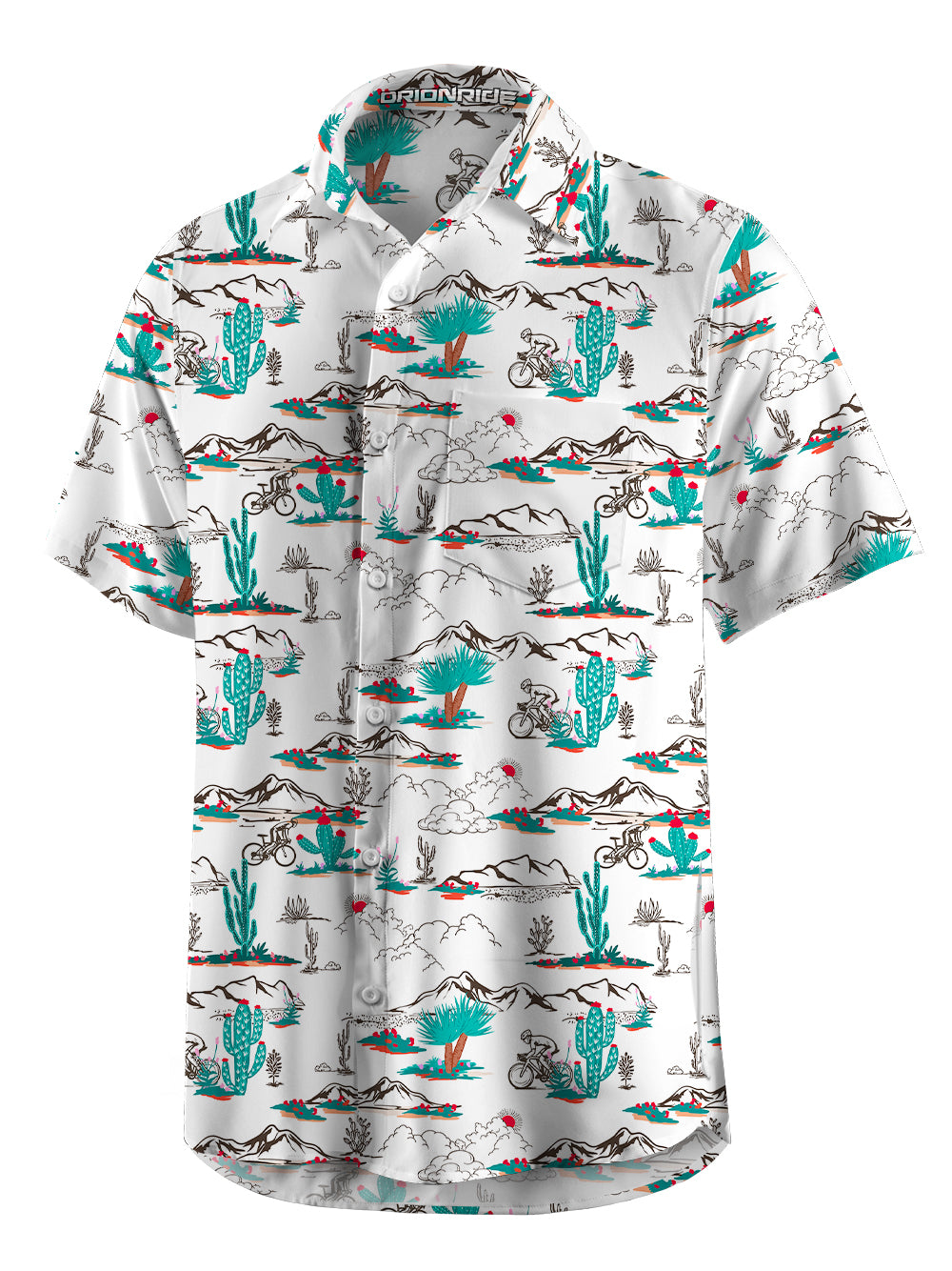 Orionride Cactus Cycling Zipper Pockets Ultra Lightweight Short Sleeves Gravel Shirt