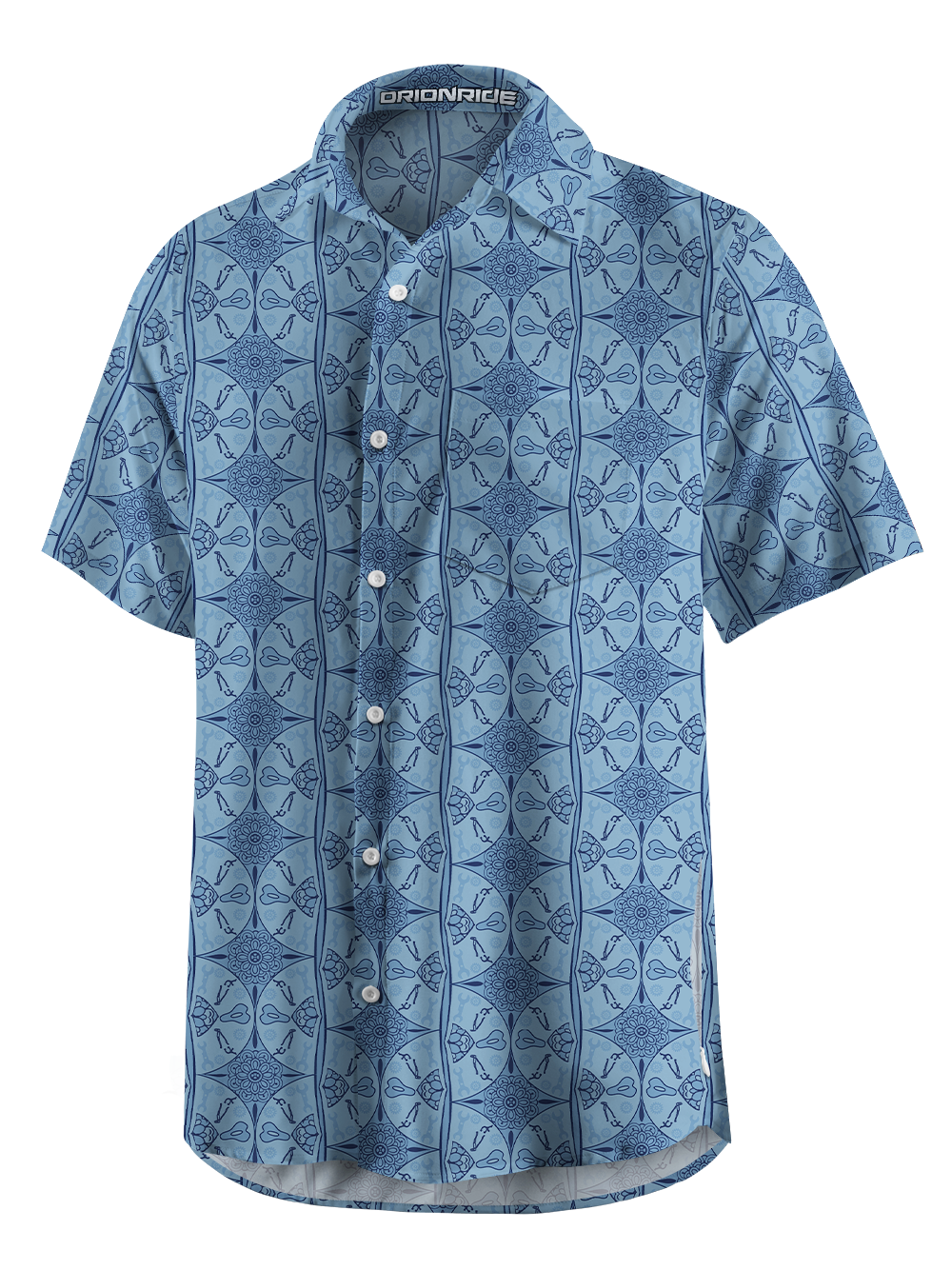 Orionride Attractive Flowers Zipper Pockets Ultra Lightweight Short Sleeves Gravel Shirt