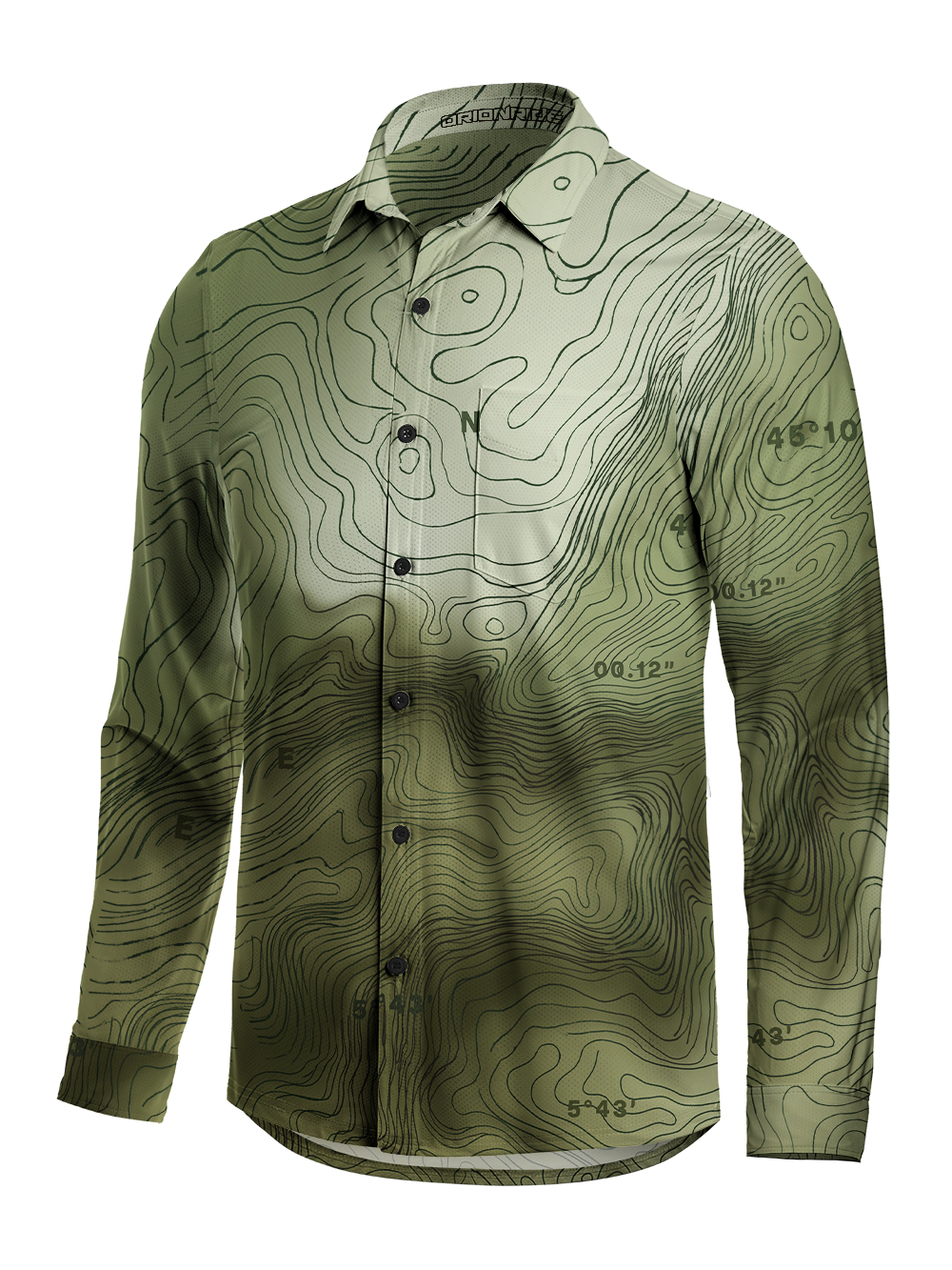 Orionride Outdoor Contours Men's Stretchy Breathable Long Sleeve Gravel Shirt
