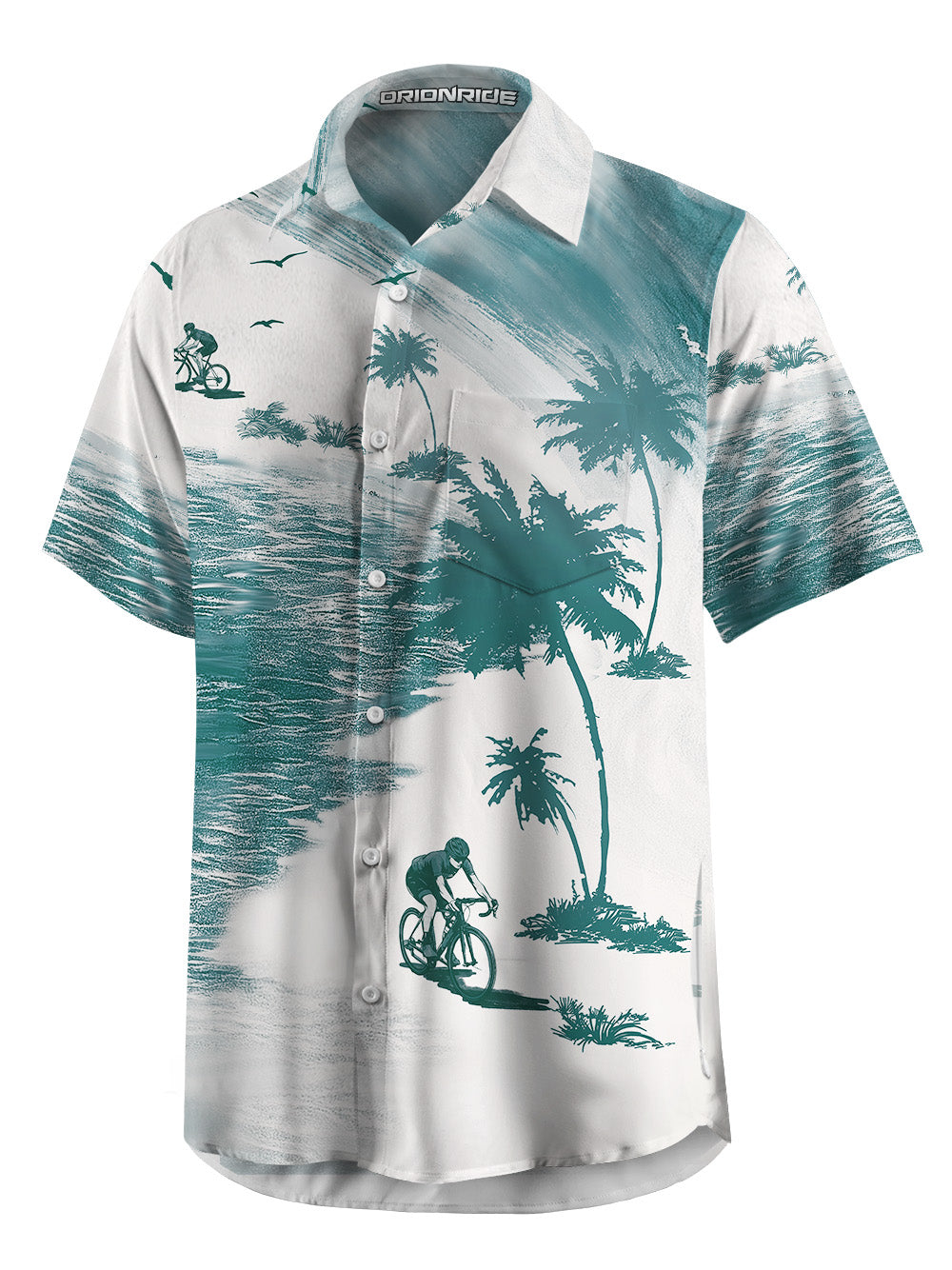 Orionride Island Of Adventure Zipper Pockets Ultra Lightweight Short Sleeves Gravel Shirt