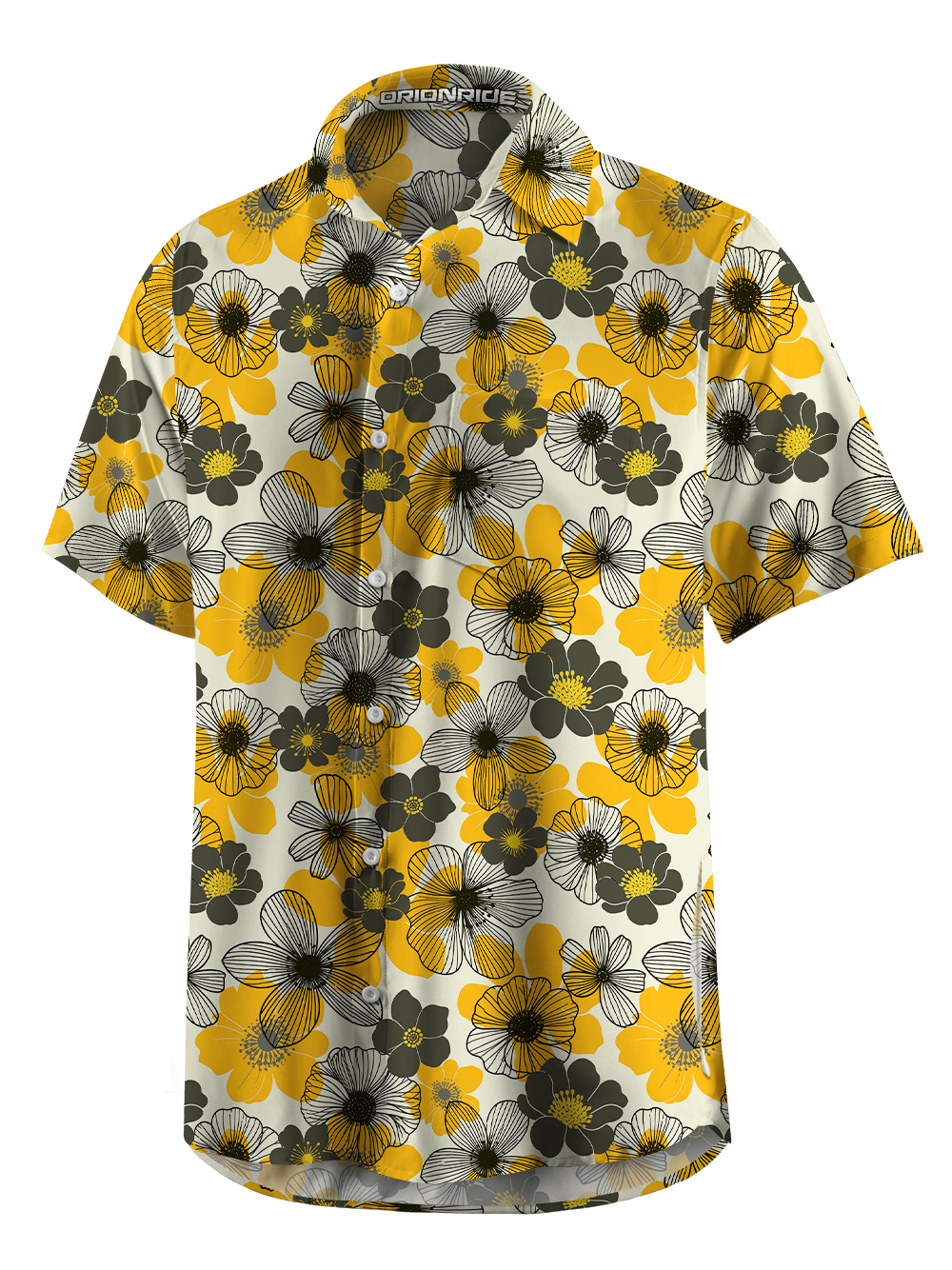 Orionride Overlay Bloom Zipper Pockets Ultra Lightweight Short Sleeves Gravel Shirt