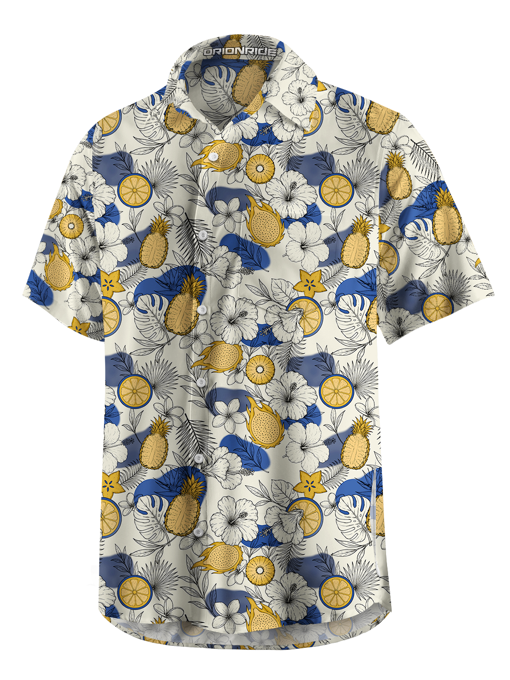 Orionride Summer Fruit Code Zipper Pockets Ultra Lightweight Short Sleeves Gravel Shirt