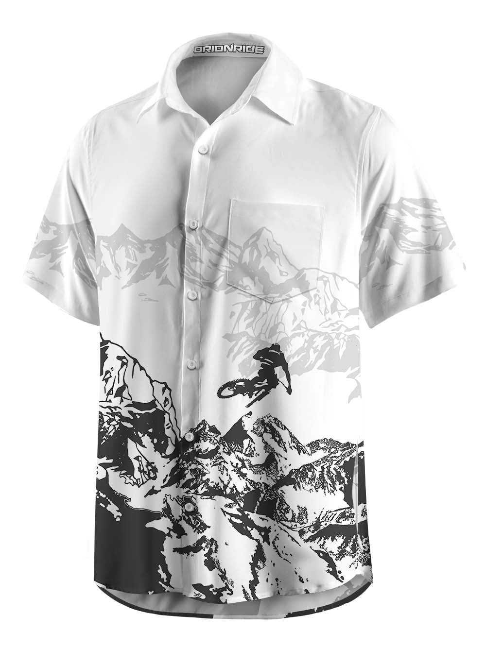 Orionride Hill Racing Zipper Pockets Ultra Lightweight Short Sleeves Gravel Shirt