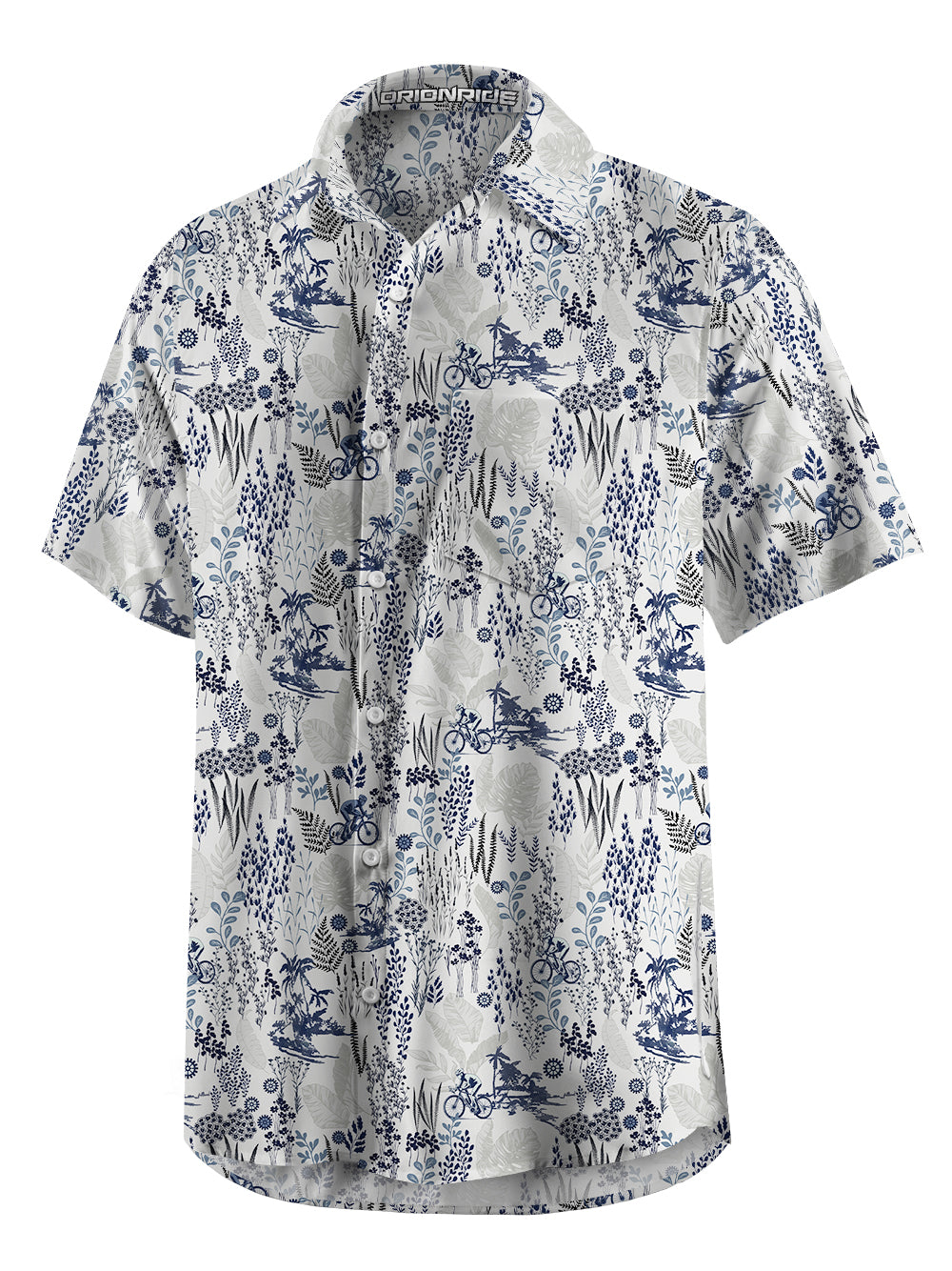 Orionride Dense Forest Zipper Pockets Ultra Lightweight Short Sleeves Gravel Shirt