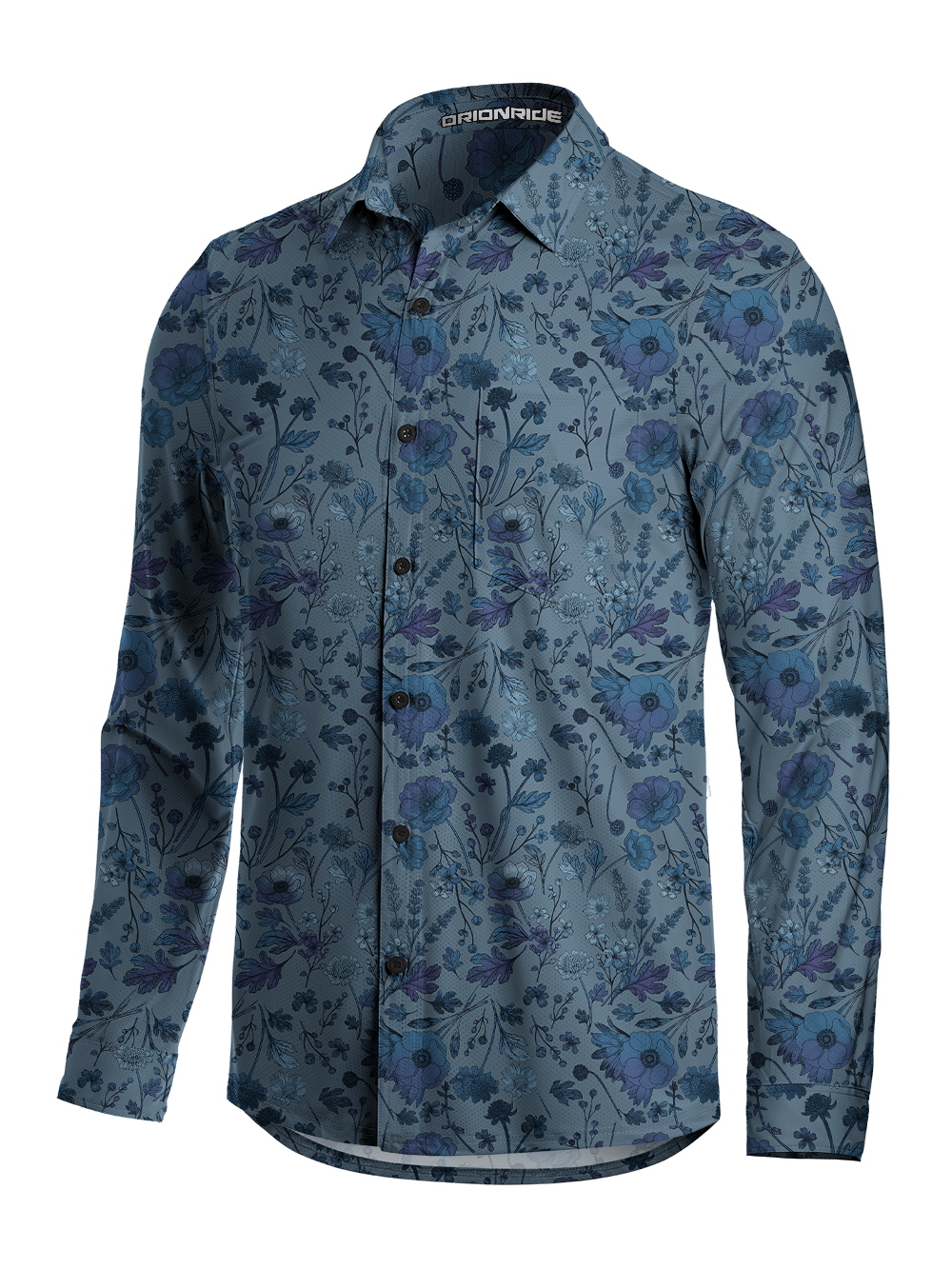 Orionride Verdant Vitality Men's Stretchy Breathable Long Sleeve Gravel Shirt