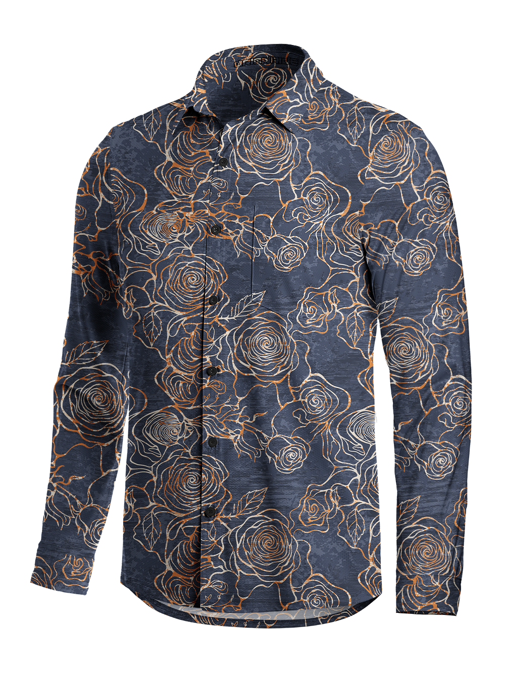 Orionride Mysterious Rose Men's Stretchy Breathable Long Sleeve Gravel Shirt