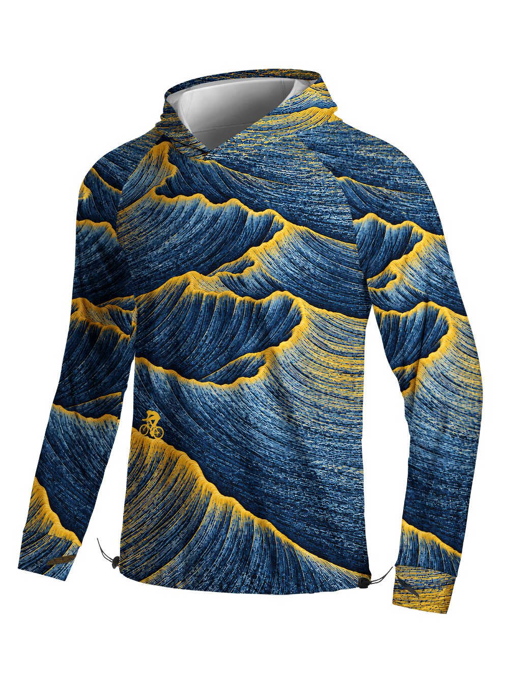 Orionride Tectonic Flow Long Sleeve Cycling Hoodie Shirt