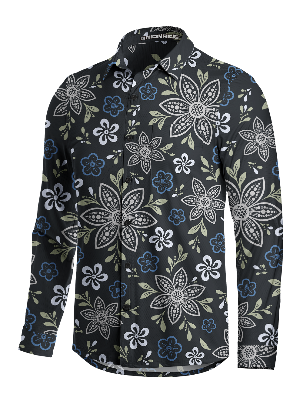 Orionride Folk Botanica Ride Men's Stretchy Breathable Long Sleeve Gravel Shirt