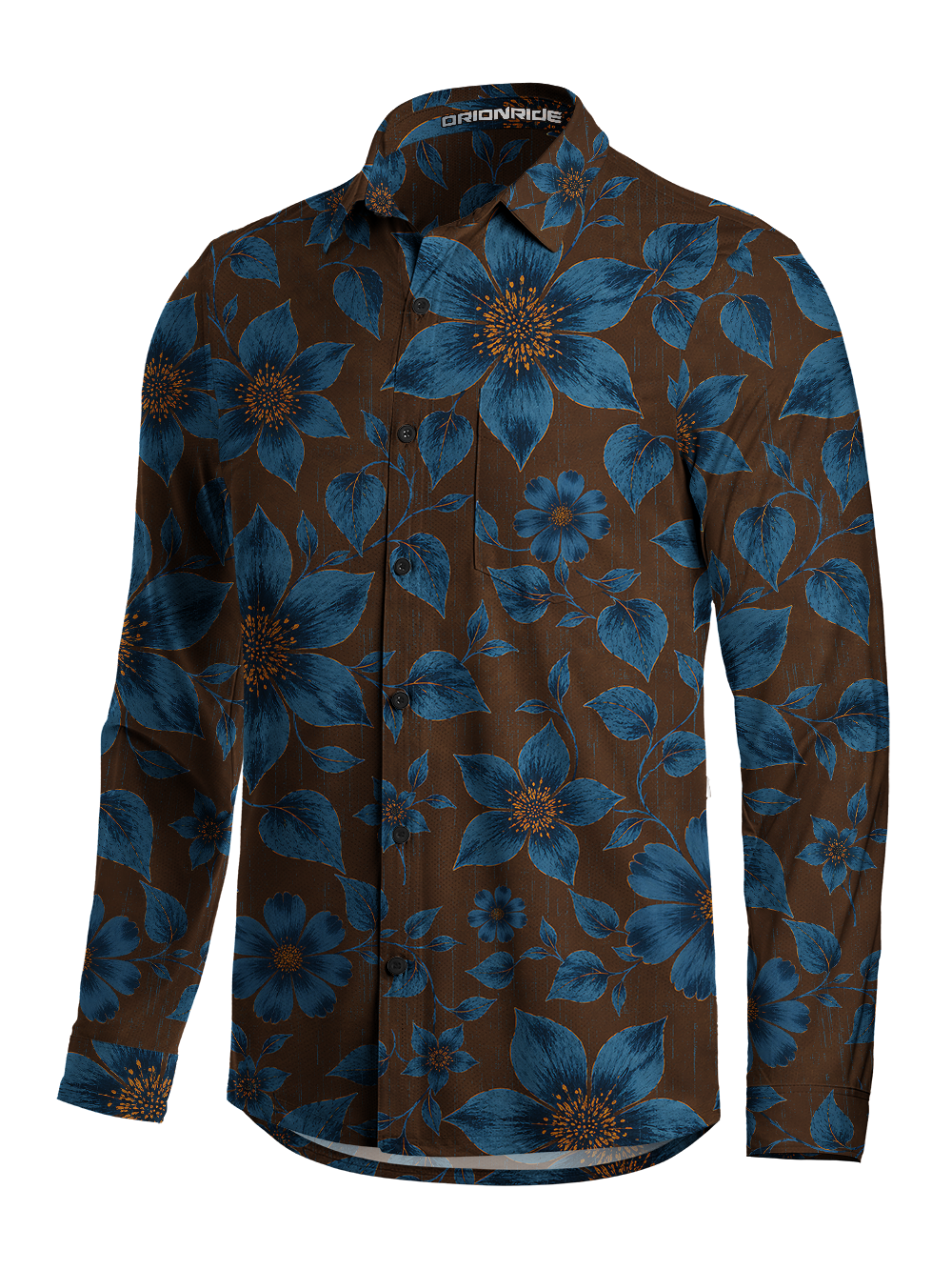 Orionride Shadow Botanica Men's Stretchy Breathable Long Sleeve Gravel Shirt