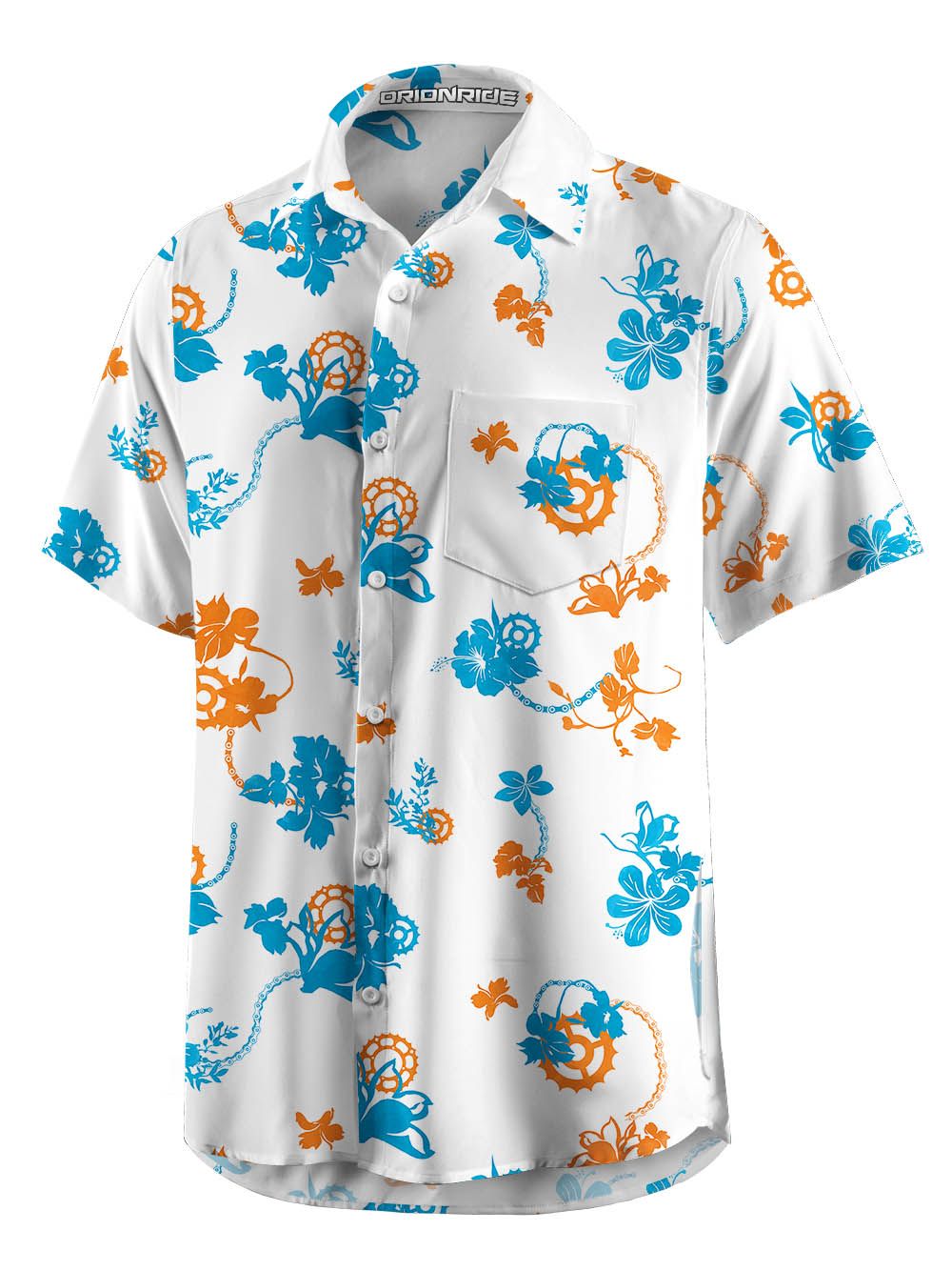 Orionride Gear Flower Zipper Pockets Ultra Lightweight Short Sleeves Gravel Shirt
