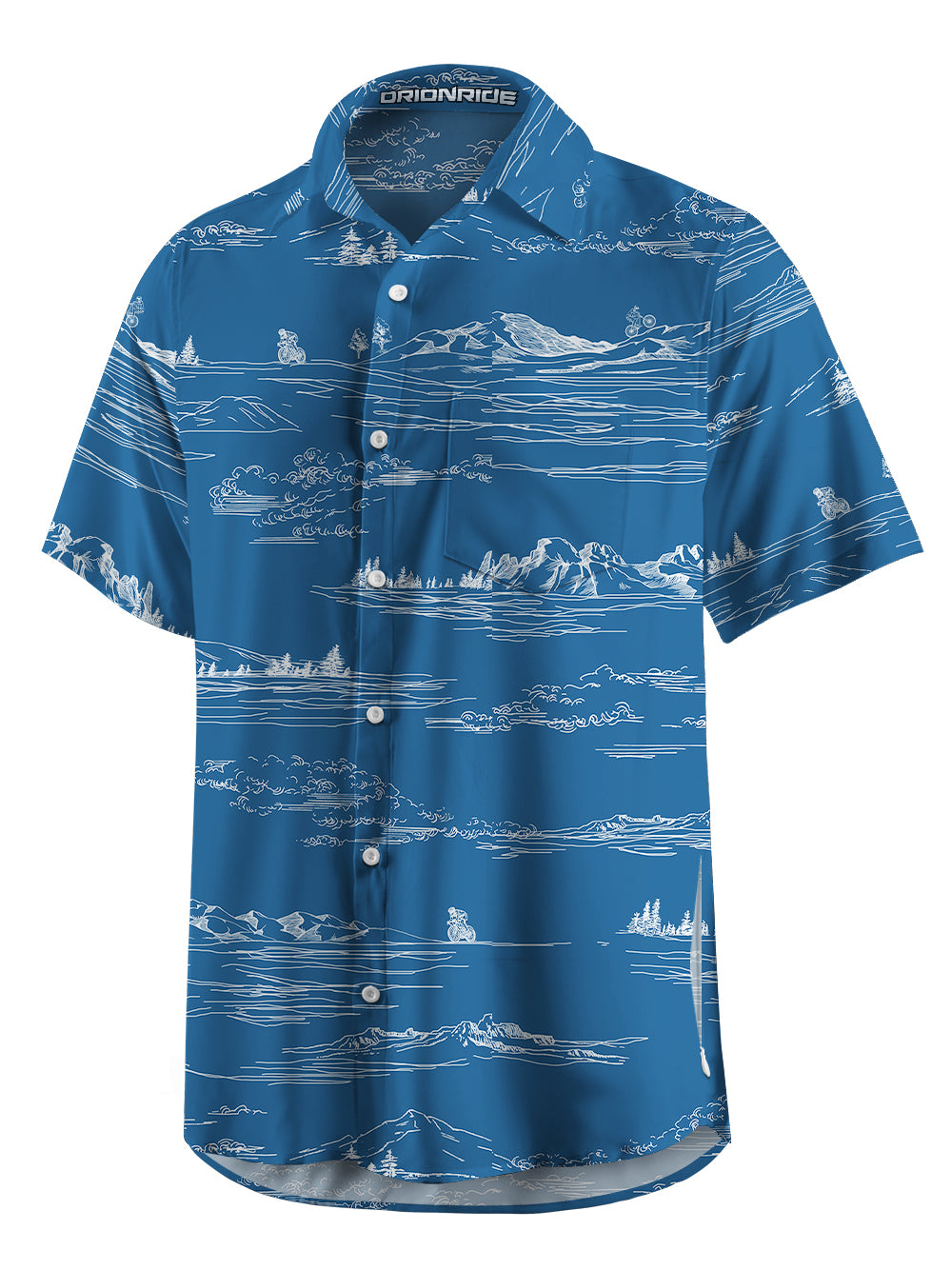 Orionride Relaxed Riding Zipper Pockets Ultra Lightweight Short Sleeves Gravel Shirt