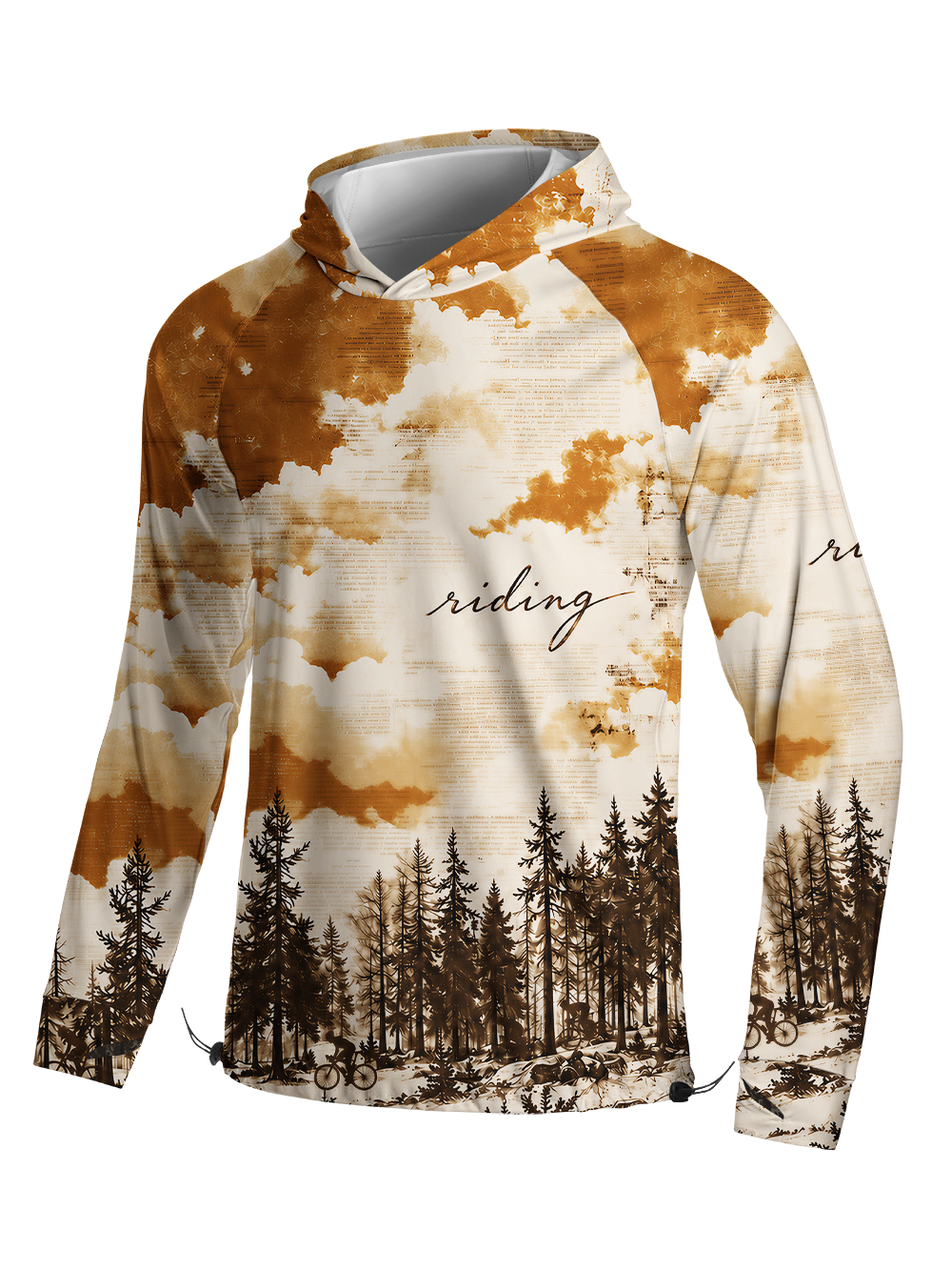 Orionride Skyward Narrative Long Sleeve Cycling Hoodie Shirt