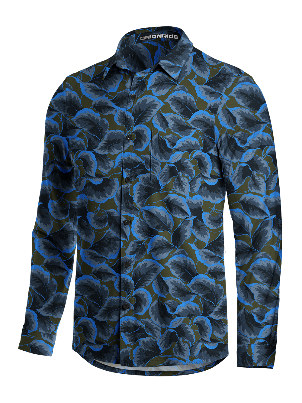 Orionride Electric Canopy Men's Stretchy Breathable Long Sleeve Gravel Shirt