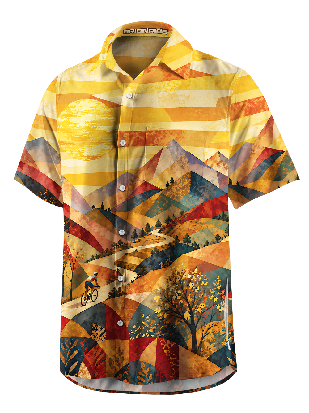 Orionride Paper Peaks Zipper Pockets Ultra Lightweight Short Sleeves Gravel Shirt