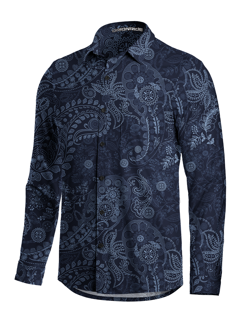 Orionride Gear Cashew Stamen Men's Stretchy Breathable Long Sleeve Gravel Shirt