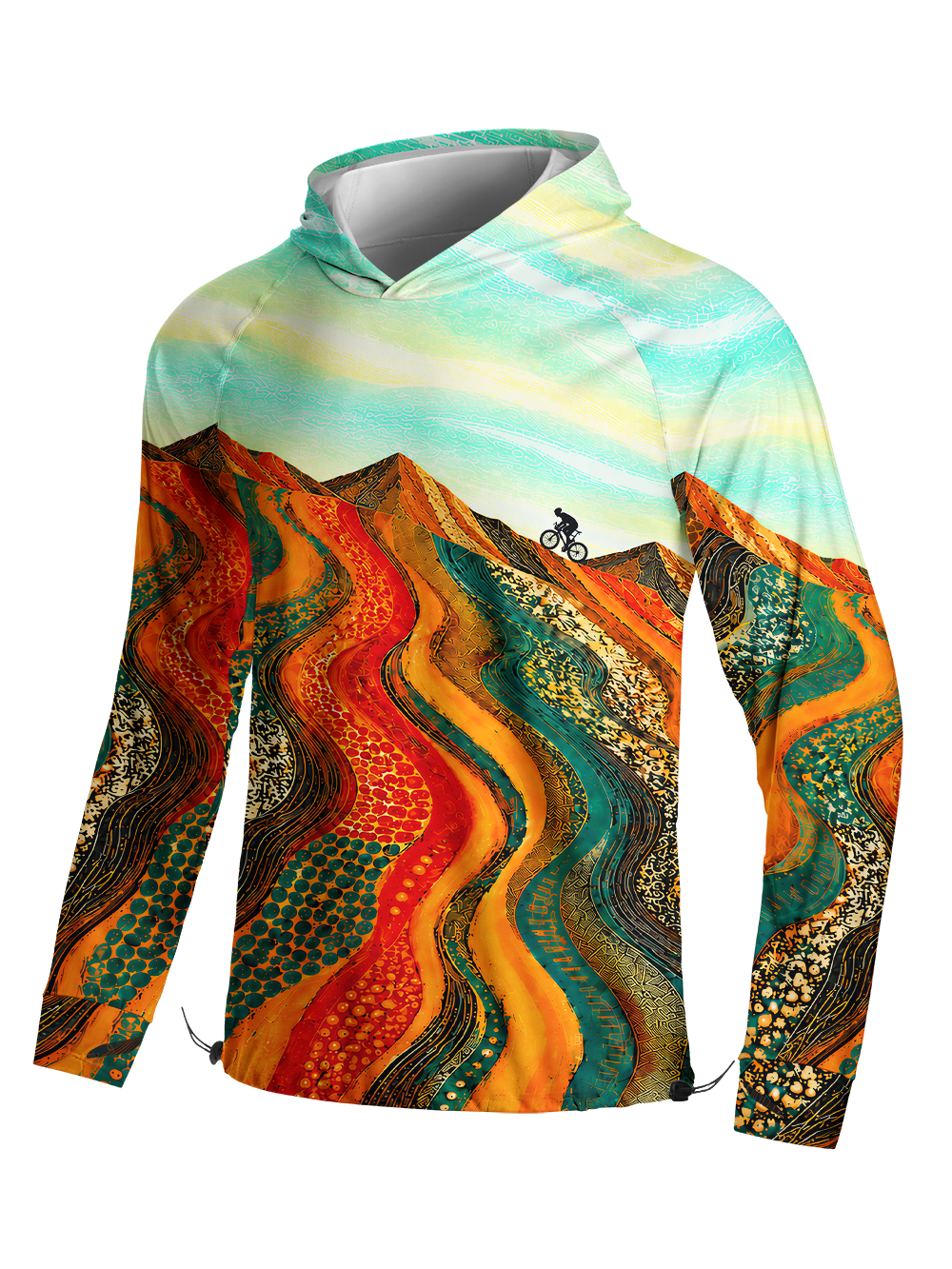 Orionride Fluid Strata Long Sleeve Cycling Hoodie Shirt